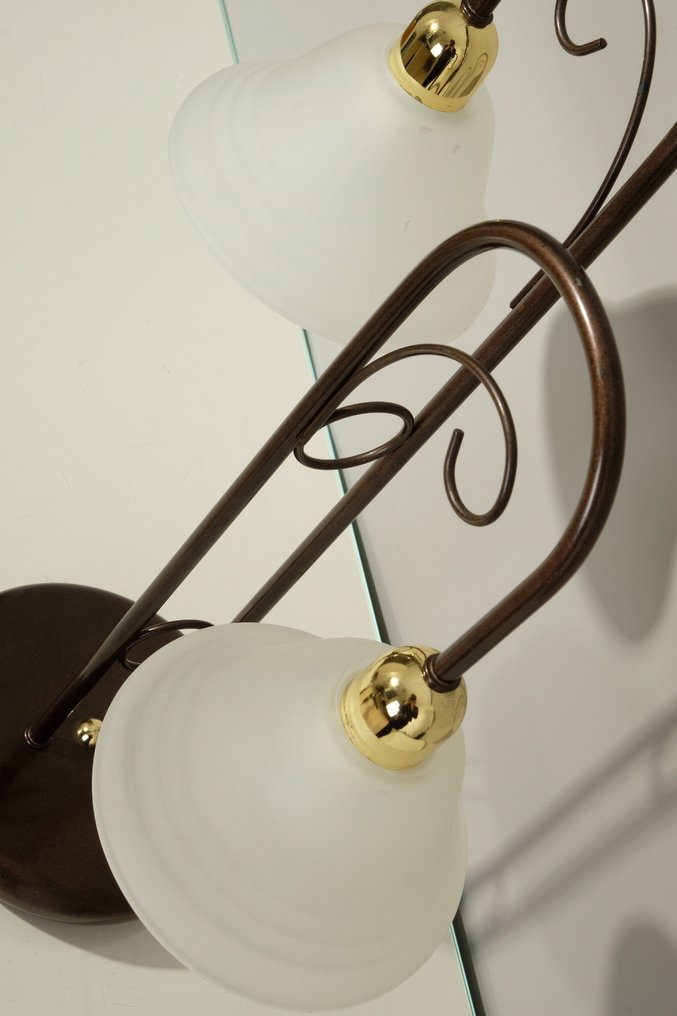 Stijlvolle Bureaulamp / Tafellamp - Art Deco Stijl - Επιτραπέζιο φωτιστικό - Ορείχαλκος, Μέταλλο, Γυαλί #2.1