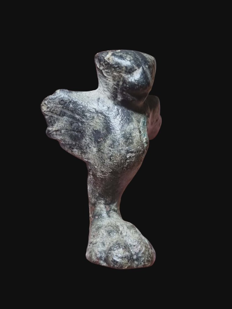 Oud-Romeins Brons Rare Winged Lion Statue (Zonder minimumprijs) #1.0