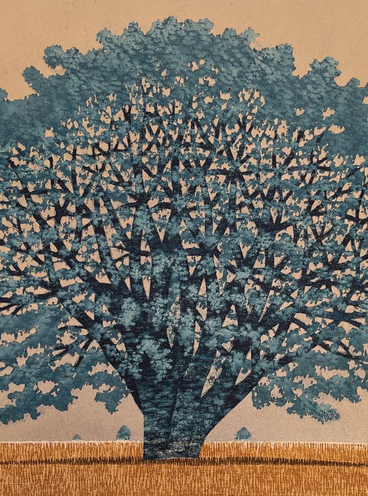 Tree scene 156B - Hajime Namiki 並木一 (b 1947) - Japan (No reserve price) #3.2