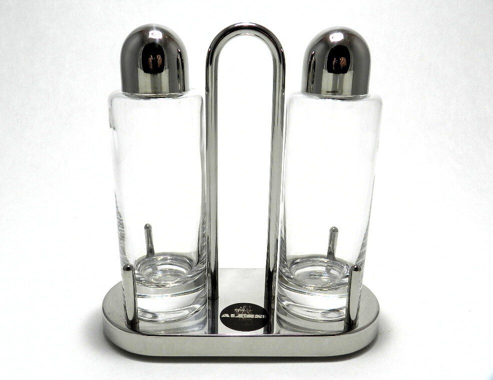 Alessi - Ettore Sottsass - Ensemble de burettes - 5074 - Acier, Cristal #2.1