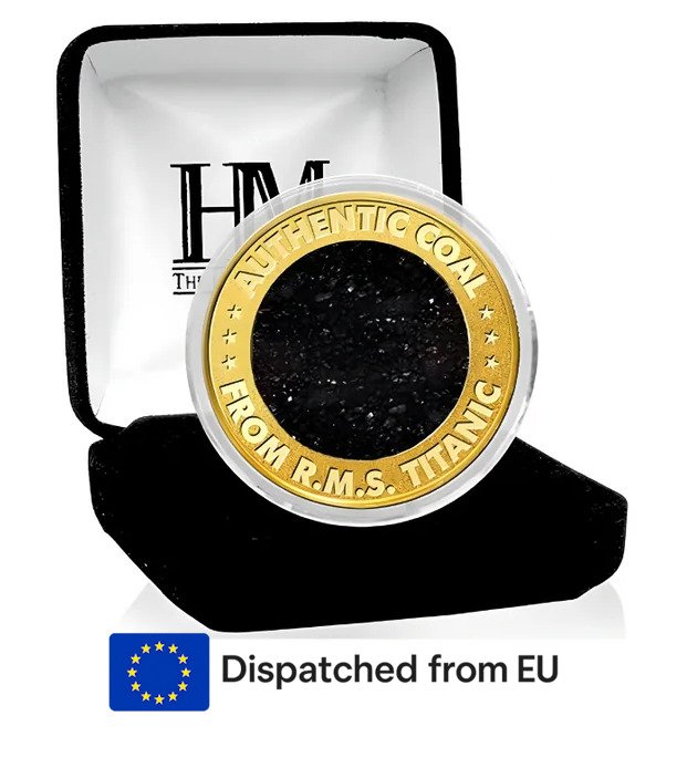 United States. Medal Original Coal from the RMS TITANIC - With Certificate of Authenticity (No reserve price) #4.3