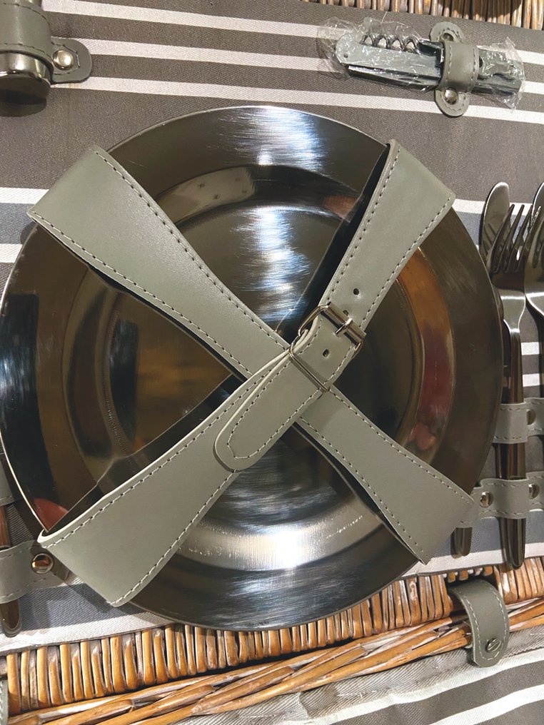 豪华设计的野餐篮，配有大冷藏区/箱（适合6人） - inclusief #2.1