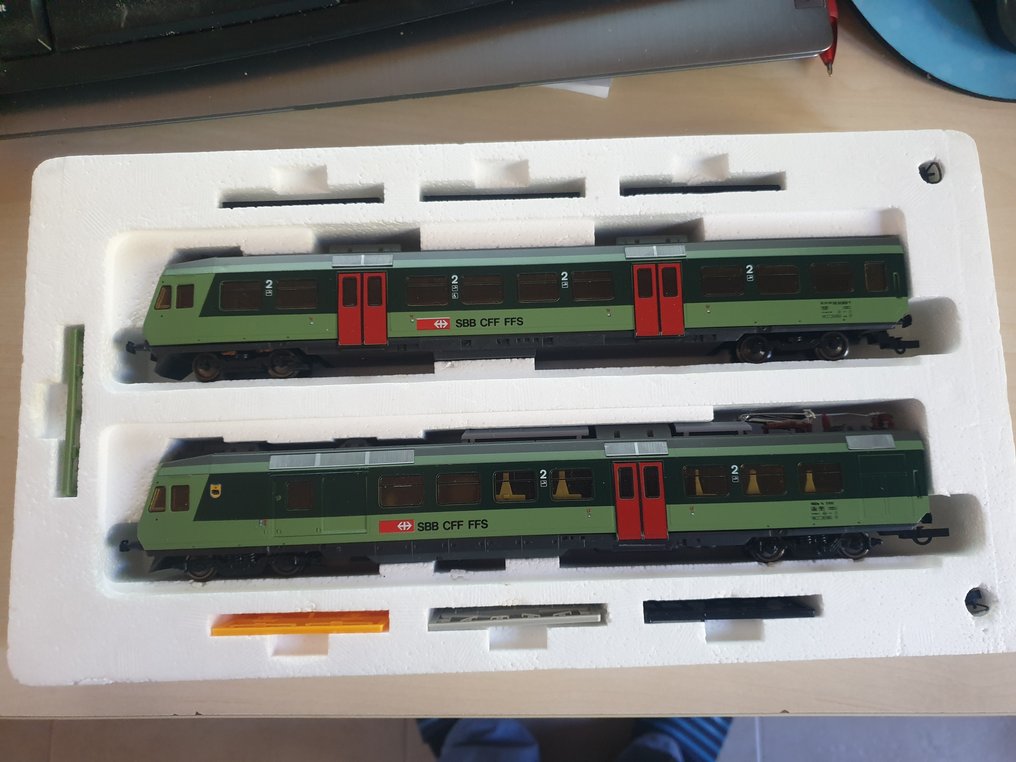 Liliput H0 - 144 50 - Modellino di treno (2) - Confezione originale con inserti in polistirolo presenti. - SBB-CFF #1.0