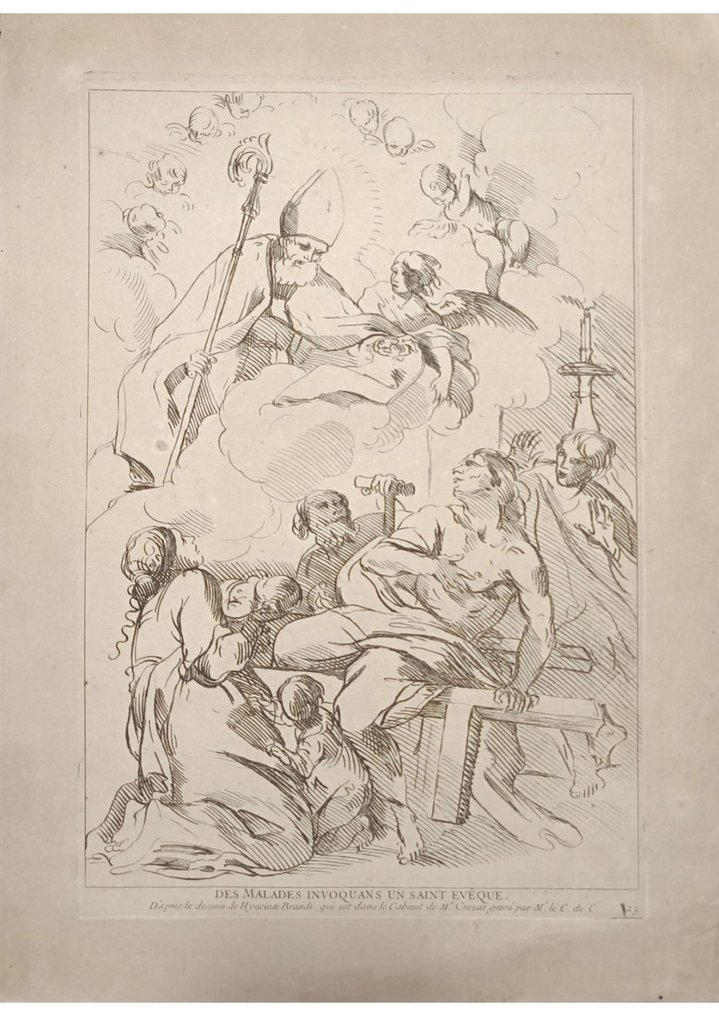 一些病人祈求一位圣主教。 - 老式 - 纸 - 1750-1800年 - 一些自称为病人的人 #1.0