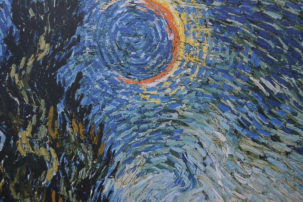 Vincent Van Gogh - "ROAD WITH CYPRESS AND STAR" - Original vintage poster - year 1996 #3.2