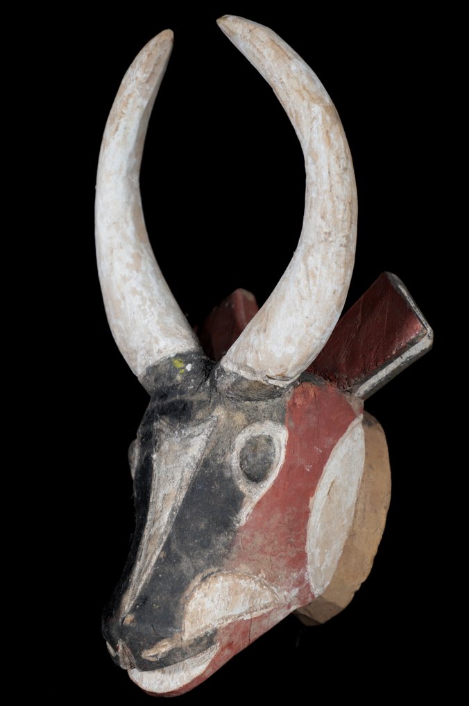 部落面具 - Gurunsi羚羊护照面具 - 26.5厘米 - 布基纳法索  (没有保留价) #3.2