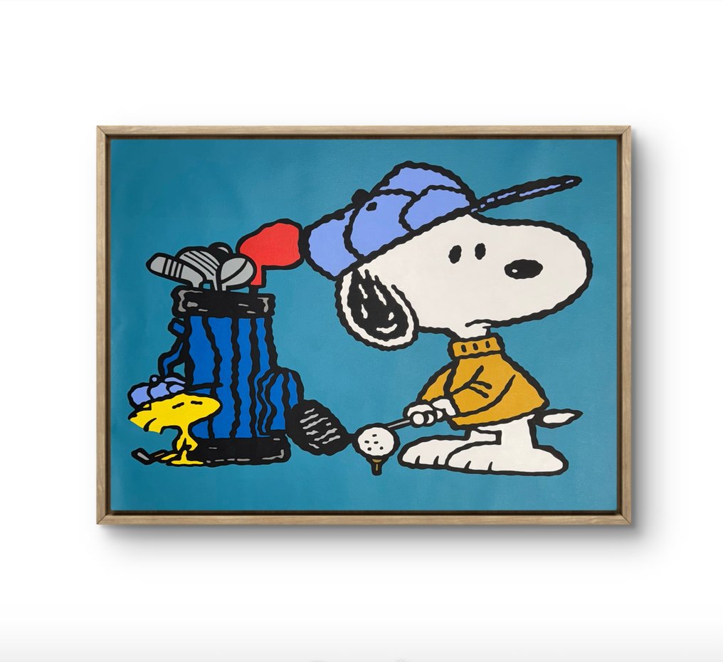 isem (1985) - Snoopy X Golfing day (size XL : 95x70cm 100% hand paint) #1.0