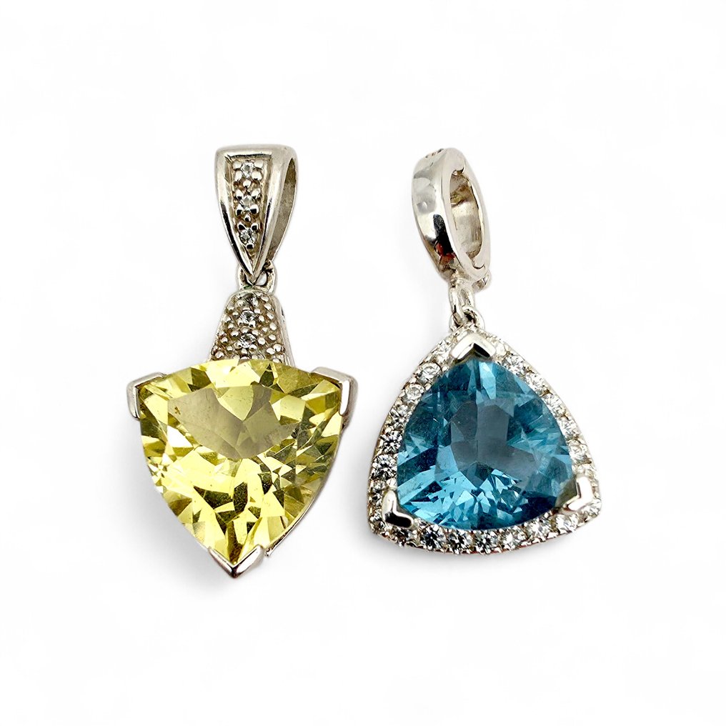 χωρίς τιμή ασφαλείας - Σετ κοσμημάτων 2 τεμαχίων Ασημί - (Πιστοποιημένο) #1.0