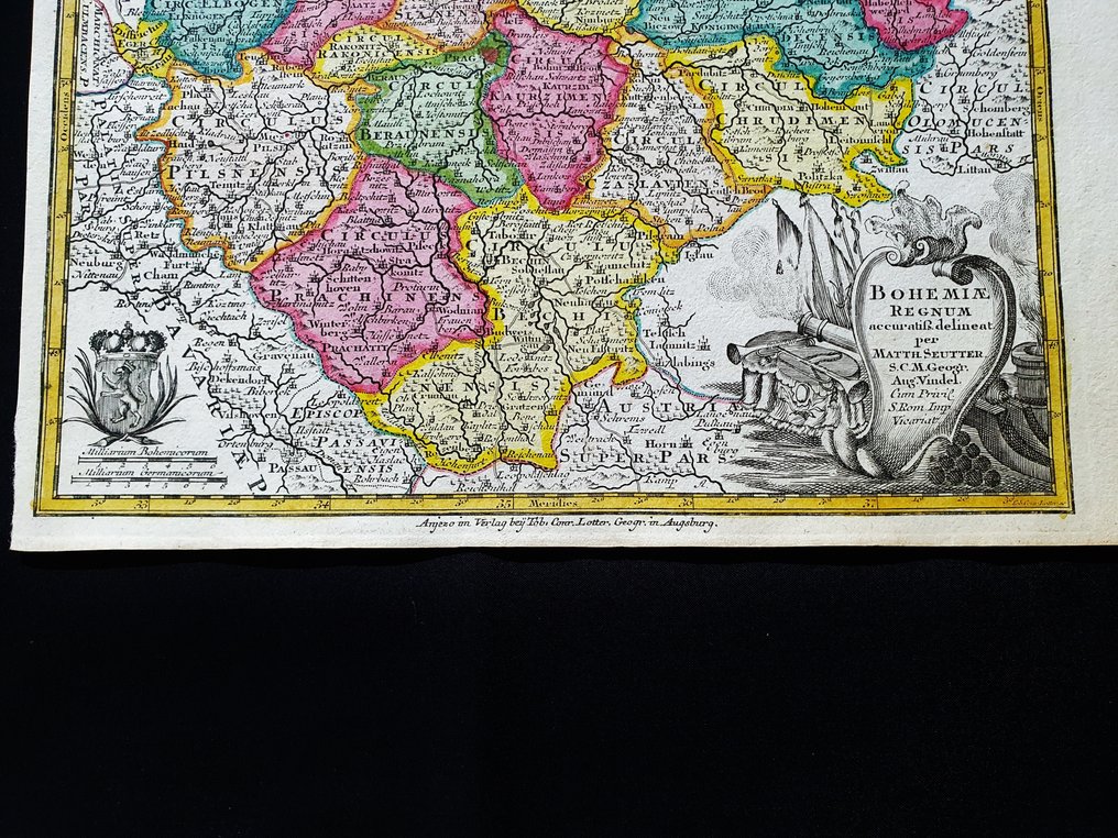 Europa - Czech Republik / Baltic Sea / Bohemia / Poland / Lithuania / Prague / Silesia / Brno / Moravia; Matthaus Seutter - Bohemiae Regnum - 1721-1750 #3.2