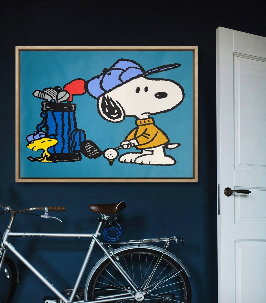 isem (1985) - Snoopy X Golfing day (size XL : 95x70cm 100% hand paint) #4.3