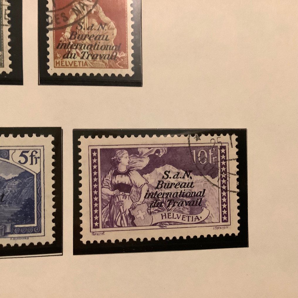 Ελβετία 1922/1923 - Πρώτη έκδοση υπηρεσιακών γραμματοσήμων για τον Διεθνή Οργανισμό Εργασίας σε λεύκωμα. - Zumstein 1/15 #3.2
