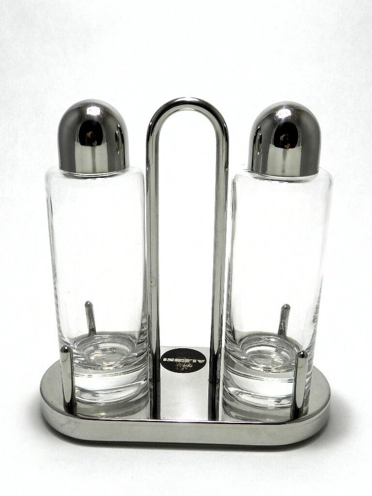 Alessi - Ettore Sottsass - Ensemble de burettes - 5074 - Acier, Cristal #4.3