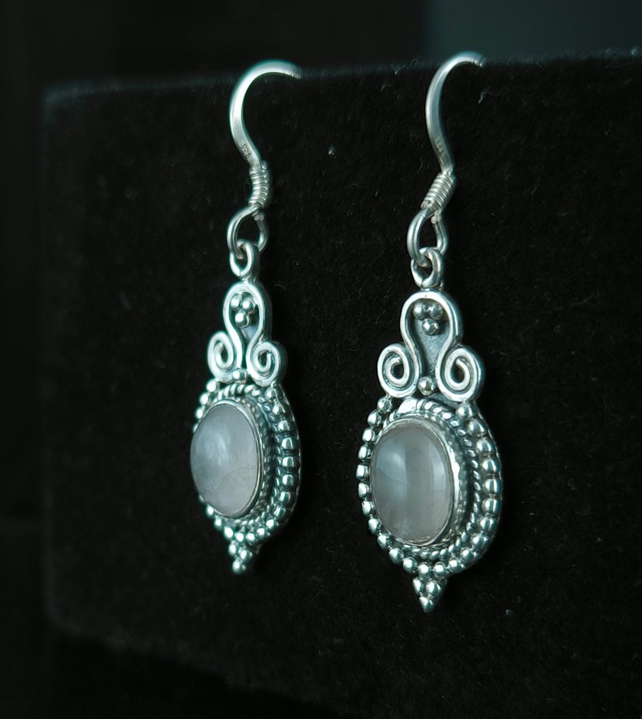 Quartzo - Prata - Brincos - Brincos de prata de lei #4.3