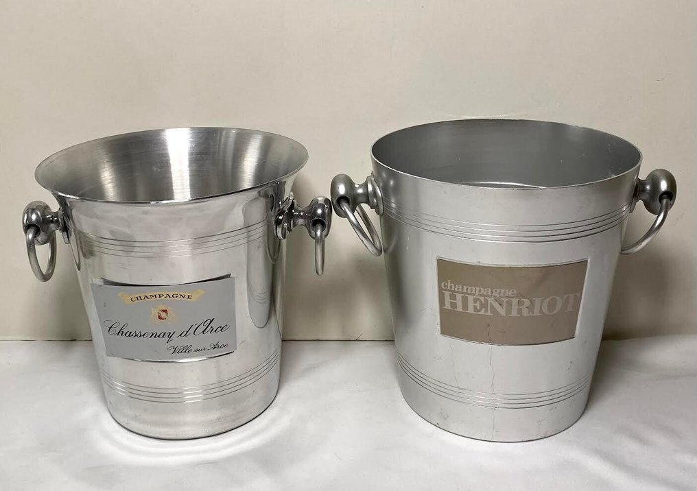 Chassenay d'Orce + Henriot - Secchiello per il ghiaccio (2) -  Città di Arce - Alluminio #1.0