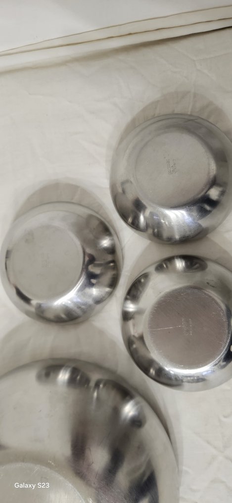 Alessi - Carlo Mazzeri & Anselmo Vitale - Σετ μπολ (7) - 206 - Χάλυβας #1.0