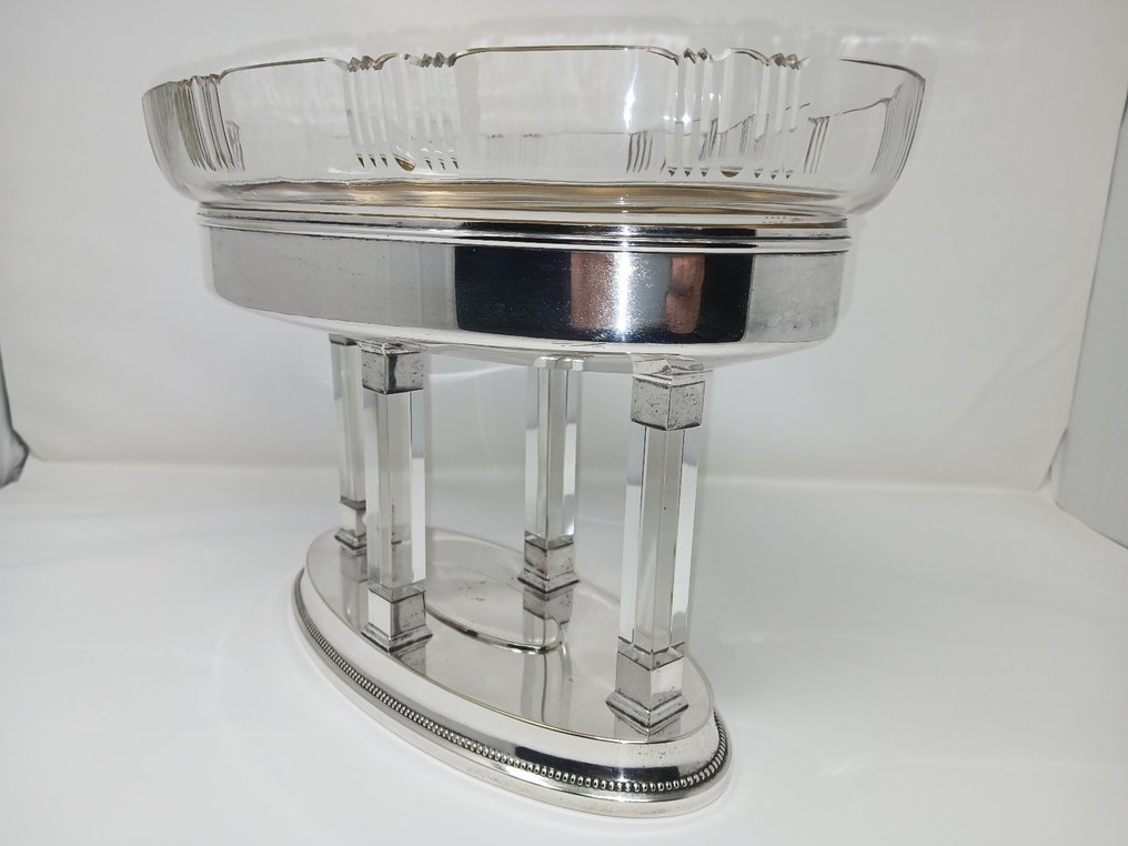 Centrotavola - Cristallo, Placcato argento, Metallo - Art Decò #4.3