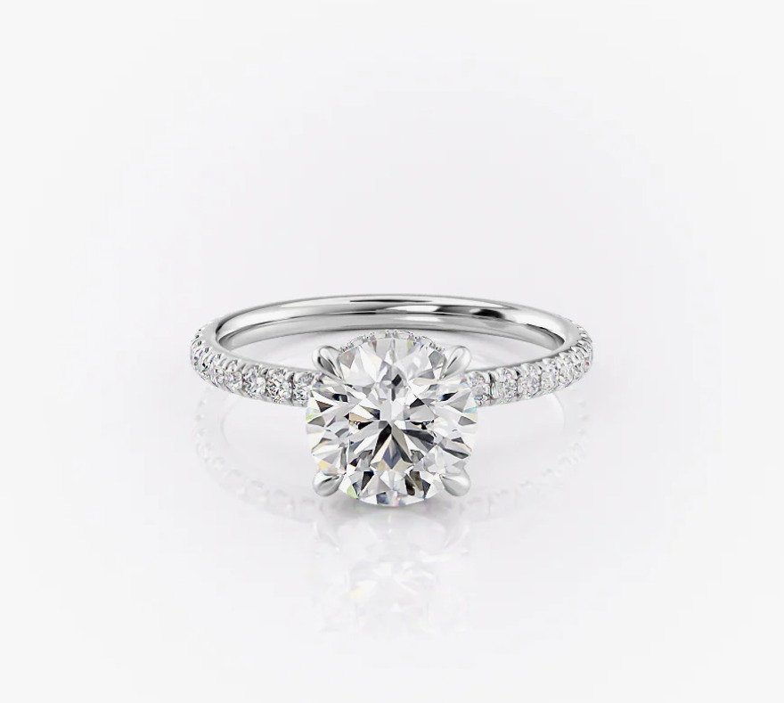 Jegygyűrű - 14 kt. Fehér arany - 1.26ct. tw. Gyémánt (Természetes) - Gyémánt - G/VVS2 #1.0