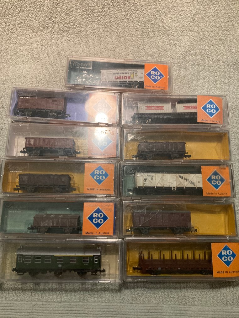 Roco N - 02252, 2x 2317, 2324, 2316, 2306, 2321, 2307a, 2353, 2321a, 25028-2e - Model train wagon (11) #1.0