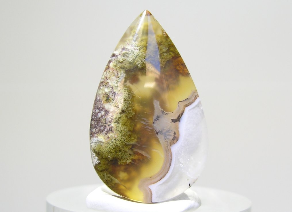 Αχάτης Καμπουσόν - Ύψος: 32.9 mm - Πλάτος: 20 mm- 5.4 g - (1) #1.0