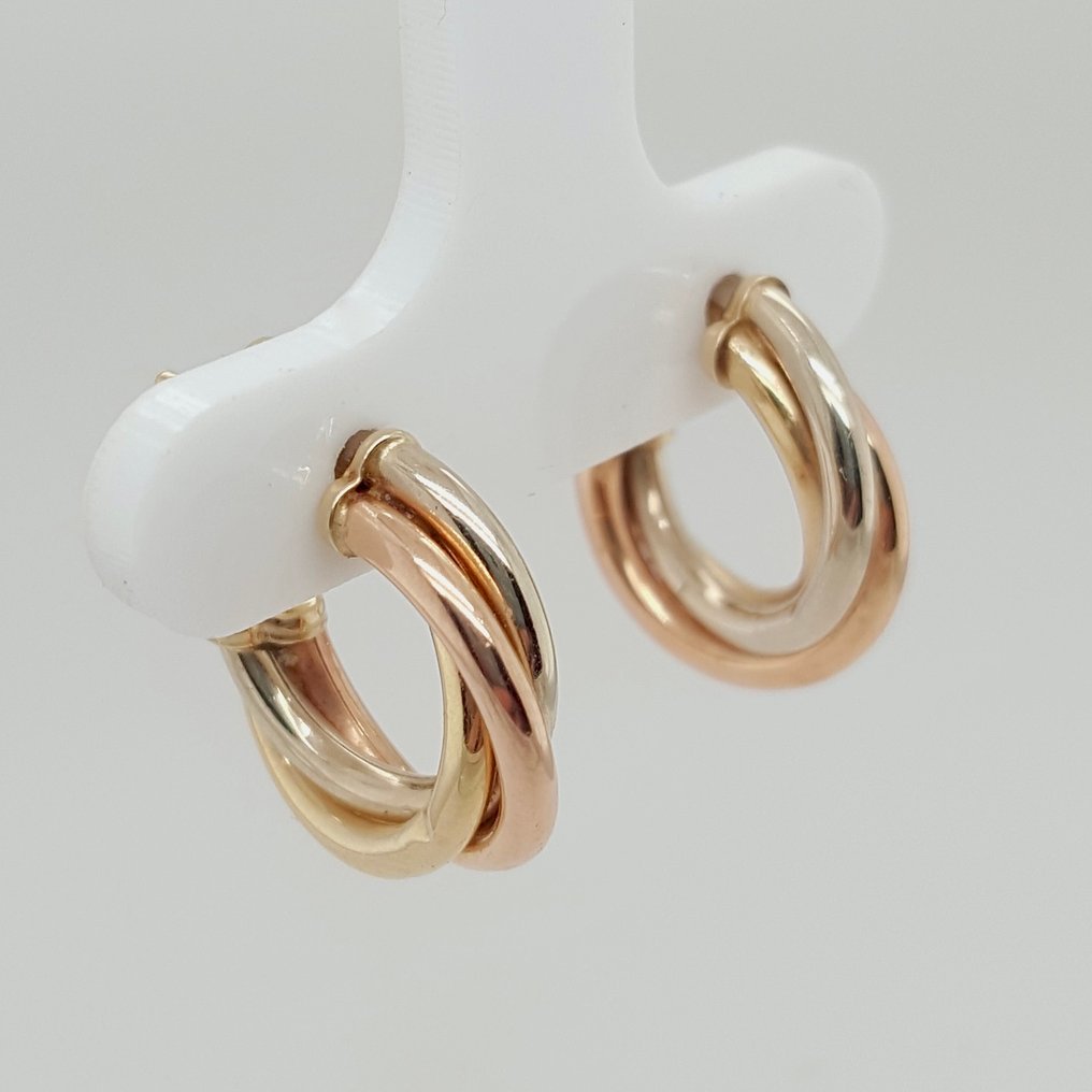 Sans prix de réserve - Boucles d'oreilles - 14 carats Or blanc, Or jaune, Or rose #3.2