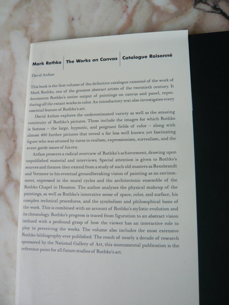 Mark Rothko - The Works on Canvas. Catalogue Raisonné - 1998 #4.3