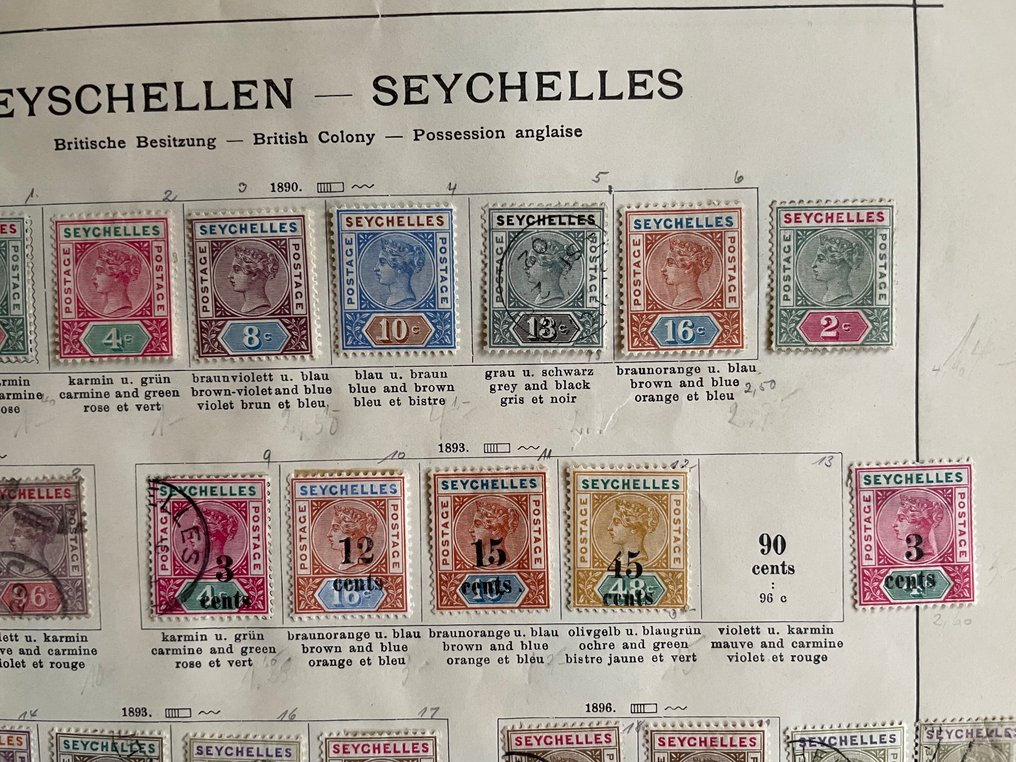 Seychelle-szigetek - Részlet egy régi Generalsammlung-ból. #3.2