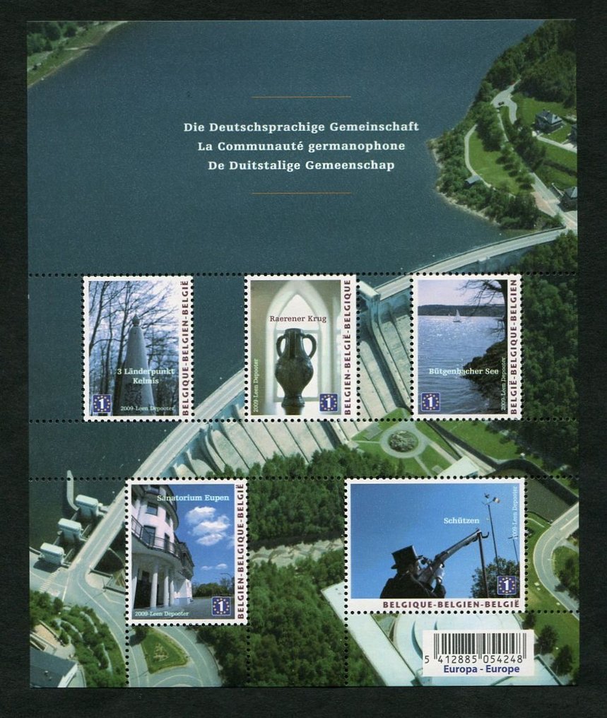 Belgio 2009 - Collezione completa di francobolli e foglietti come previsto sui fogli di album Davo. #1.0