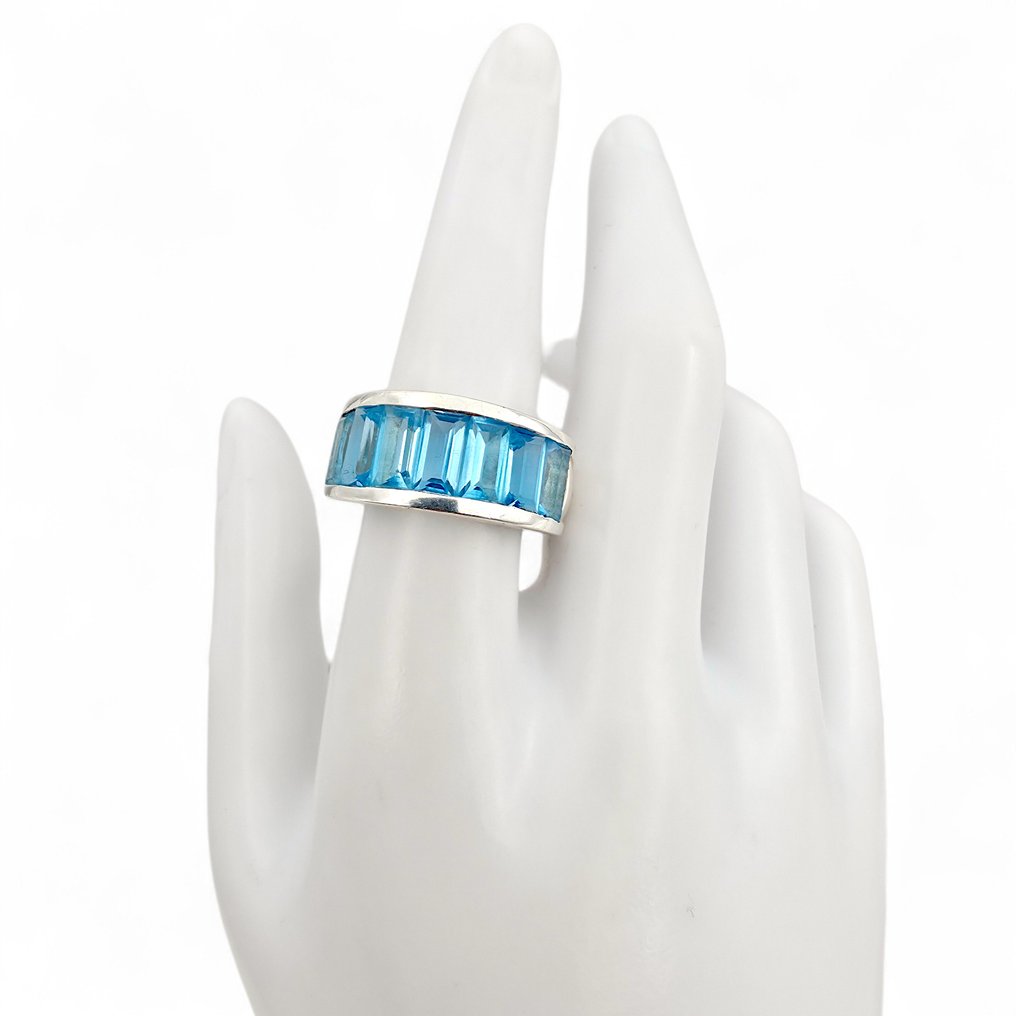 χωρίς τιμή ασφαλείας - Δαχτυλίδι Ασημί - Topaz (Πιστοποιημένο) #3.2