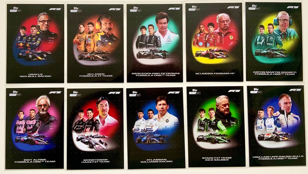 2025 Topps Formula 1 Max Verstappen, Lewis Hamilton All 57 cards Lights Out Complete set - Near Mint (NM) #3.2