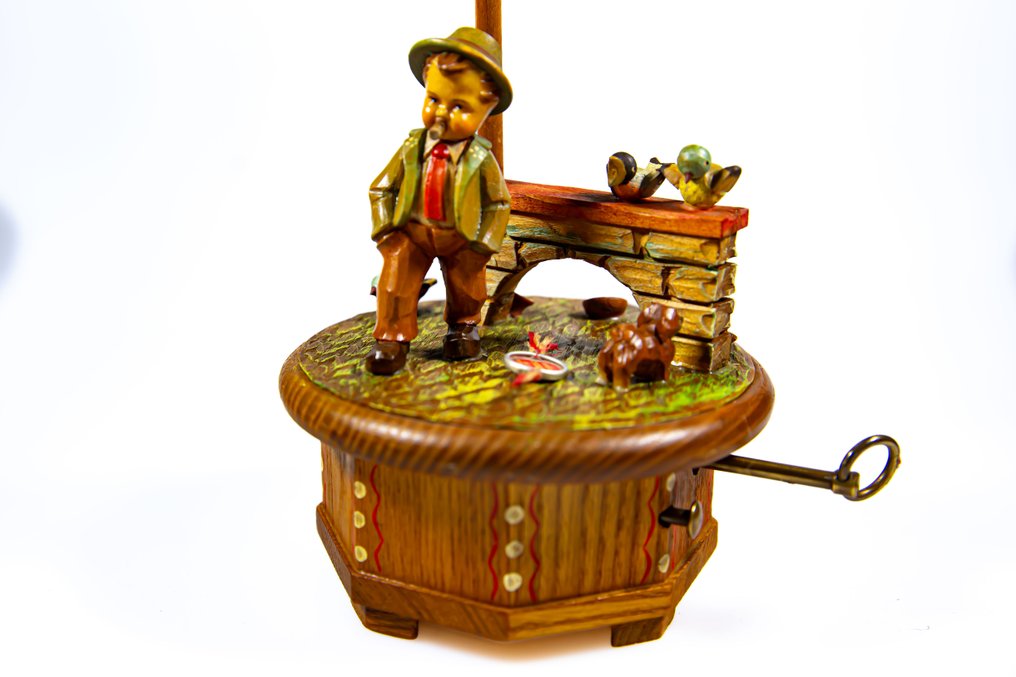 Speeldoos Thorens Anri man met sigaar - Music box - Switzerland - 1950-1960 #2.1