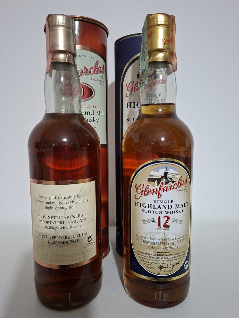 Glenfarclas 10 years old & 12 years old - b. 1990s, early 2000s - 700ml - 2 bottles #1.0