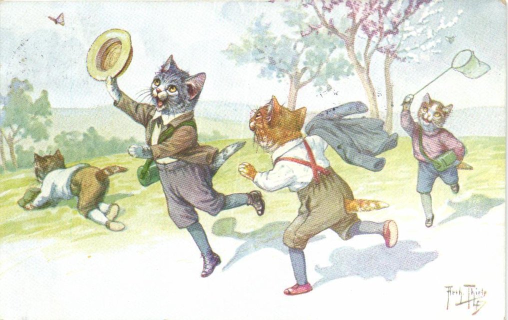 Arthur Thiele, Ντυμένες Γάτες - Εκδότης TSN σε καλή κατάσταση - 1915/1930 - Καρτ-ποστάλ (16) - 1915-1930 #2.1