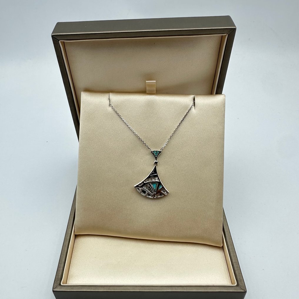 Bvlgari - Ketting met hanger - 18 karaat Witgoud #1.0