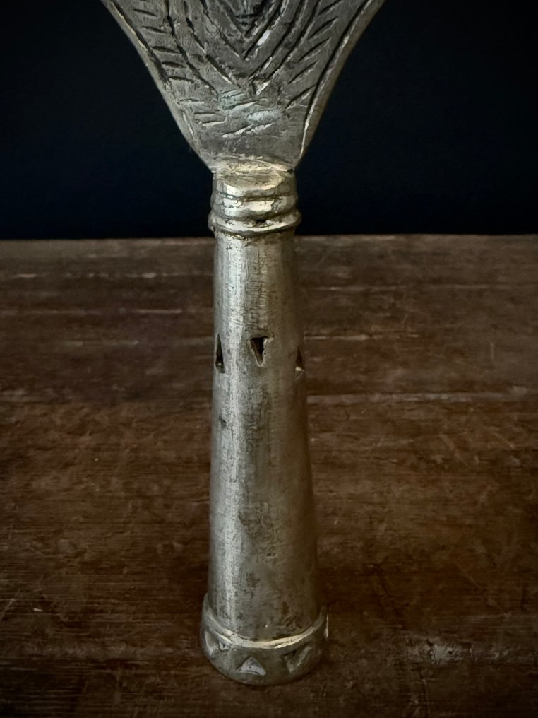 Unique Coptic handle of a process staff. - Alloy, Bronze and silver - 1950-1960 #4.3