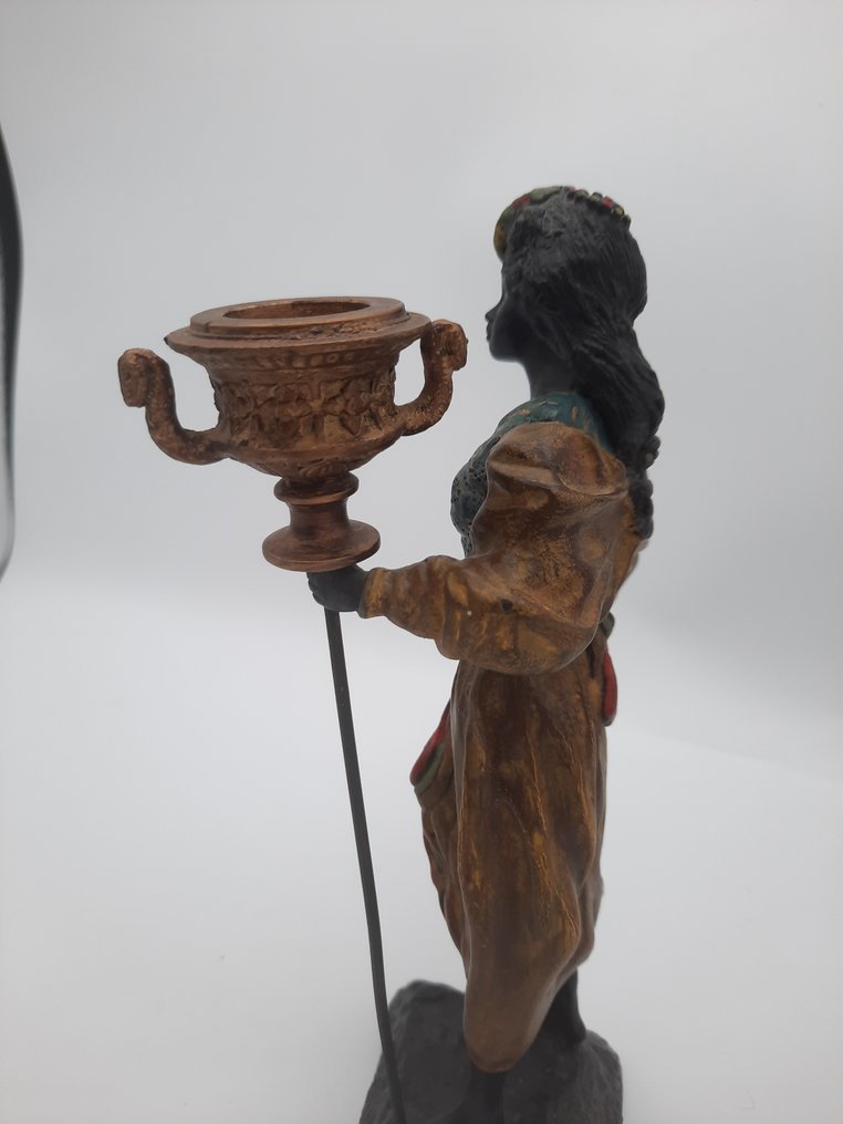 Taperstick - Cold painted bronze - Nubian bronze #4.3