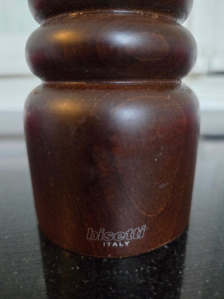 Bissetti Italy - Só- és borsszórók - XXL - nyírfa fa / cink / acél - Borsdaráló bükkfából #1.0