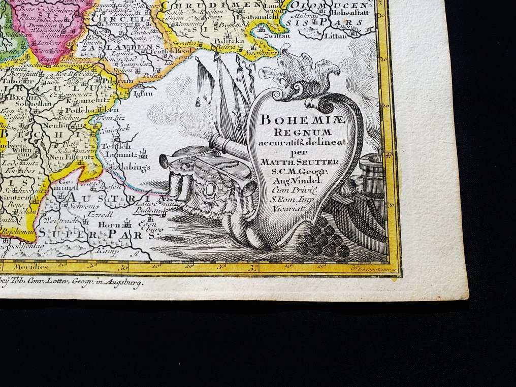 Europa - Czech Republik / Baltic Sea / Bohemia / Poland / Lithuania / Prague / Silesia / Brno / Moravia; Matthaus Seutter - Bohemiae Regnum - 1721-1750 #4.3