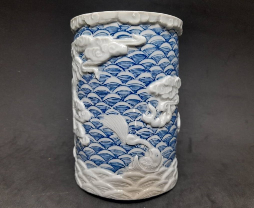 Porta penne - Porcellana - Wang Bingrong, attributed - Cina - 21° secolo #4.3