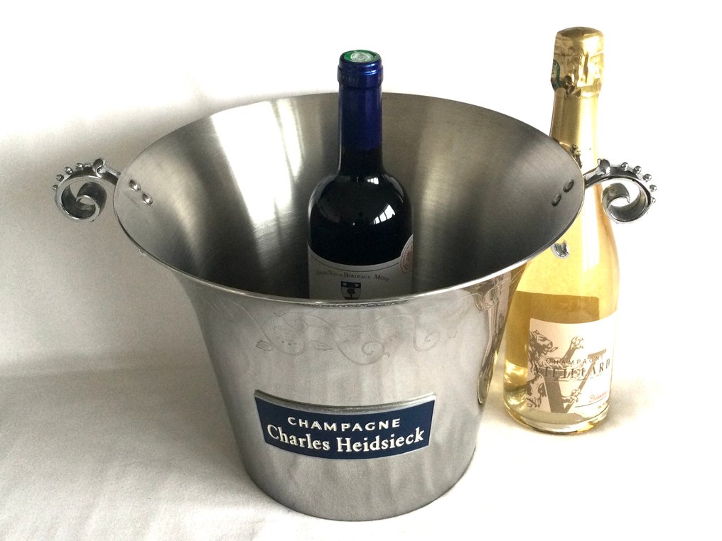 Grote Champagnekoeler “Champagne CHARLES - HEIDSIECK” - 香檳冷卻器 -  Groot - 镀铬的不锈钢 - 四瓶香槟 #4.3