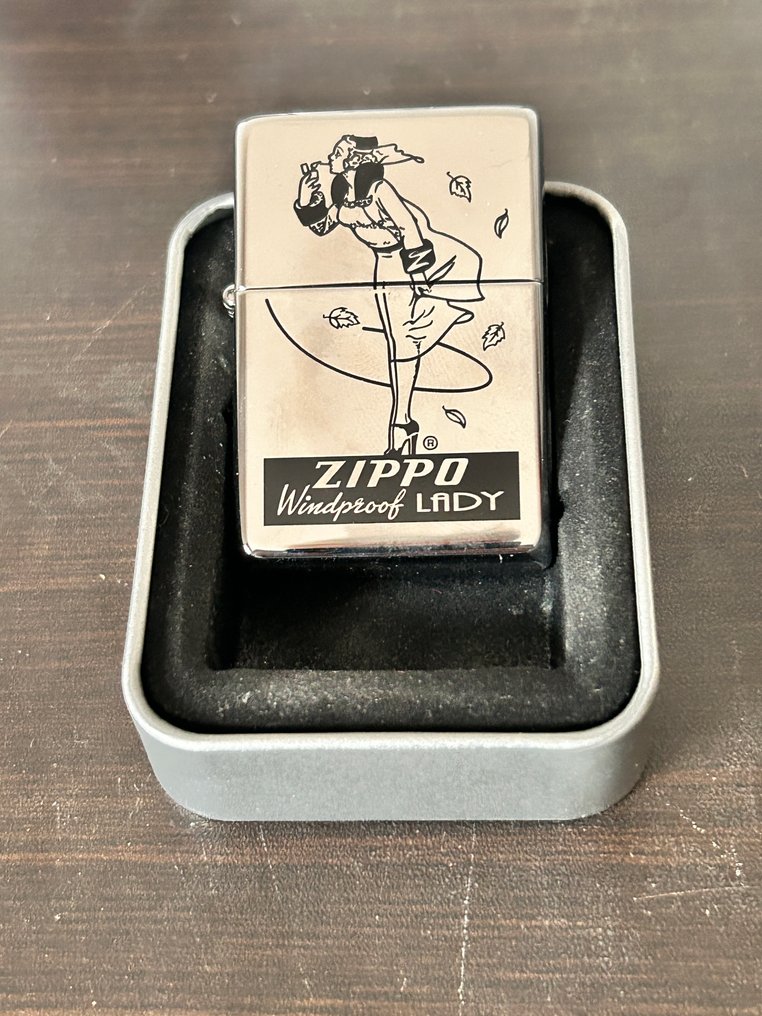 Zippo - A16-The windproof lady metallic silver Zippo - Sem preço de reserva - Isqueiro - Aço #3.2