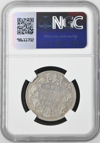 Brits India. 1 Rupee 1840 NGC Graded AU Detail Cleaned (Zonder minimumprijs) #2.1