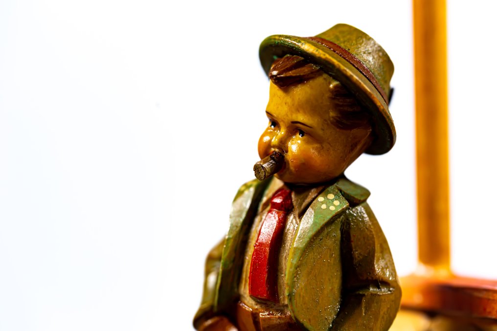 Speeldoos Thorens Anri man met sigaar - Music box - Switzerland - 1950-1960 #4.3