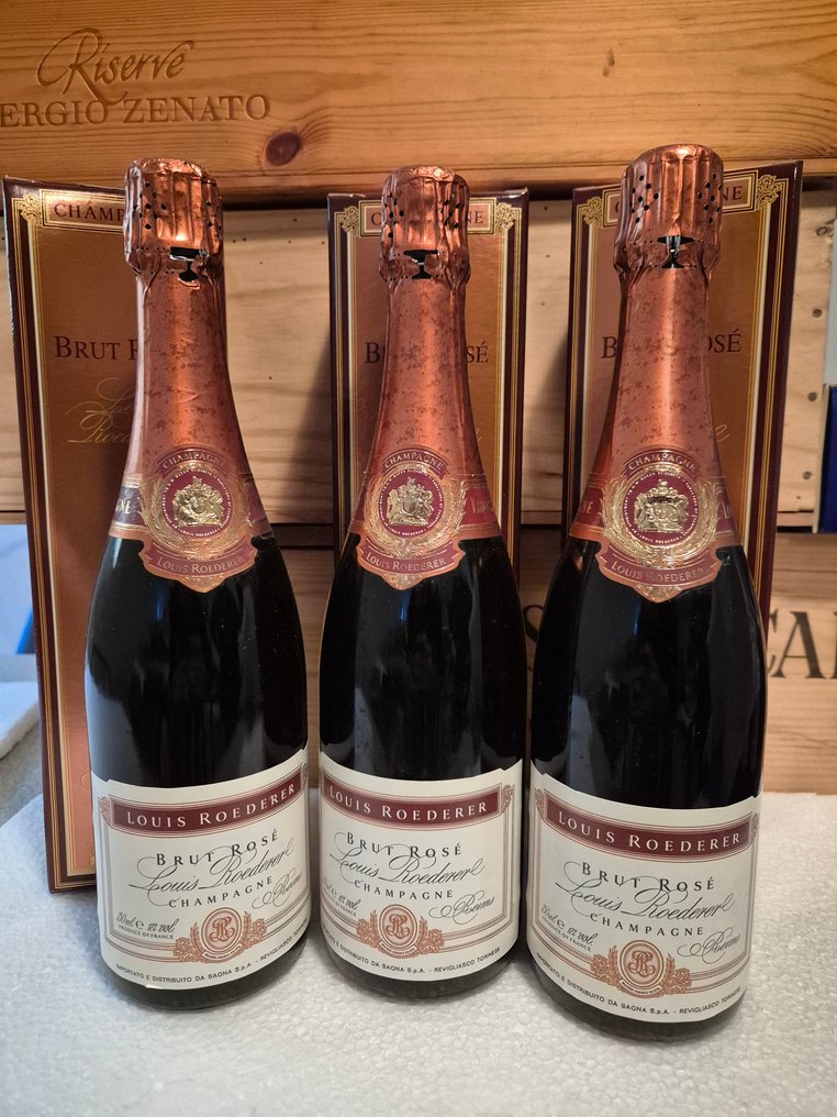 Louis Roederer, Brut Rosè - Champán Brut - 3 Botellas (0,75 L) #1.0