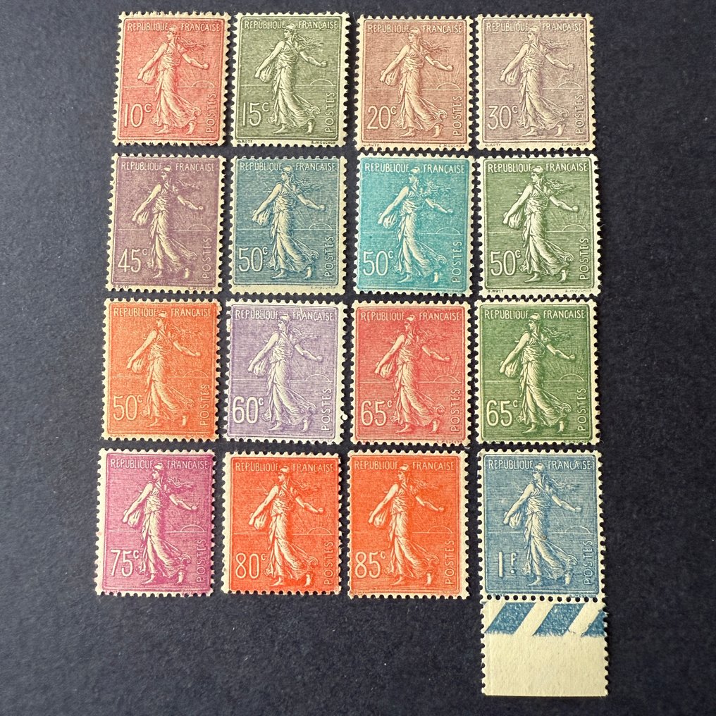 Frankrijk - Yvert 129/133 en 197/205 'Semeuses lignées' in nieuwstaat - zeer goed #1.0