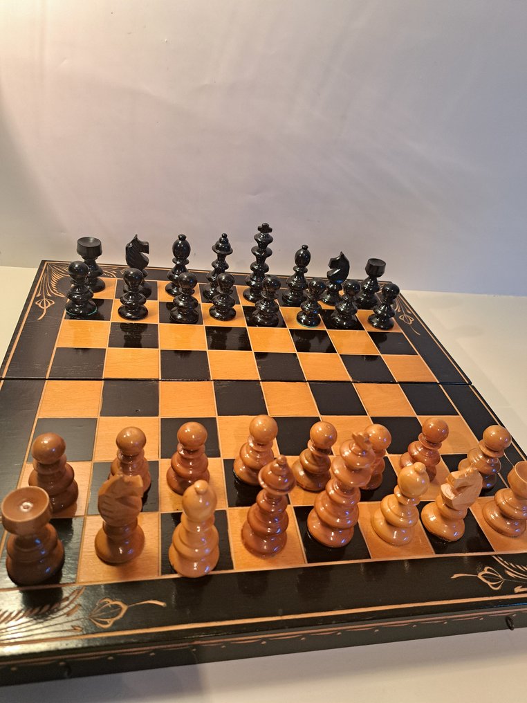 Σετ σκακιού - Luxe Jaren 50 Okwa schaakspel & backgammon - Ξύλο #4.3