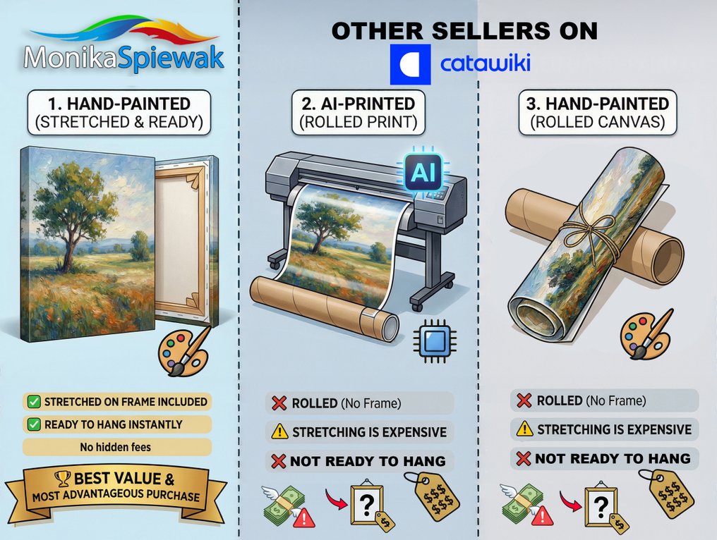 Monika Spiewak - Abstract - XXL - Oil Painting Stretched On The Frame - Ready To Hang - 1/1 Unique Piece #4.3