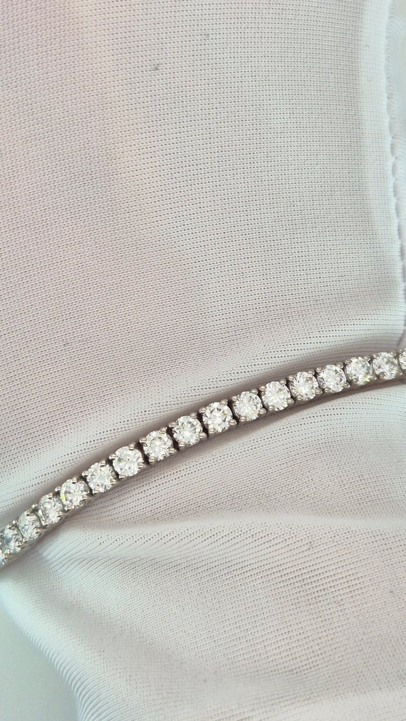 Bracelet - 14 kt. White gold -  6.5ct. tw. Diamond (Lab-grown) #4.3