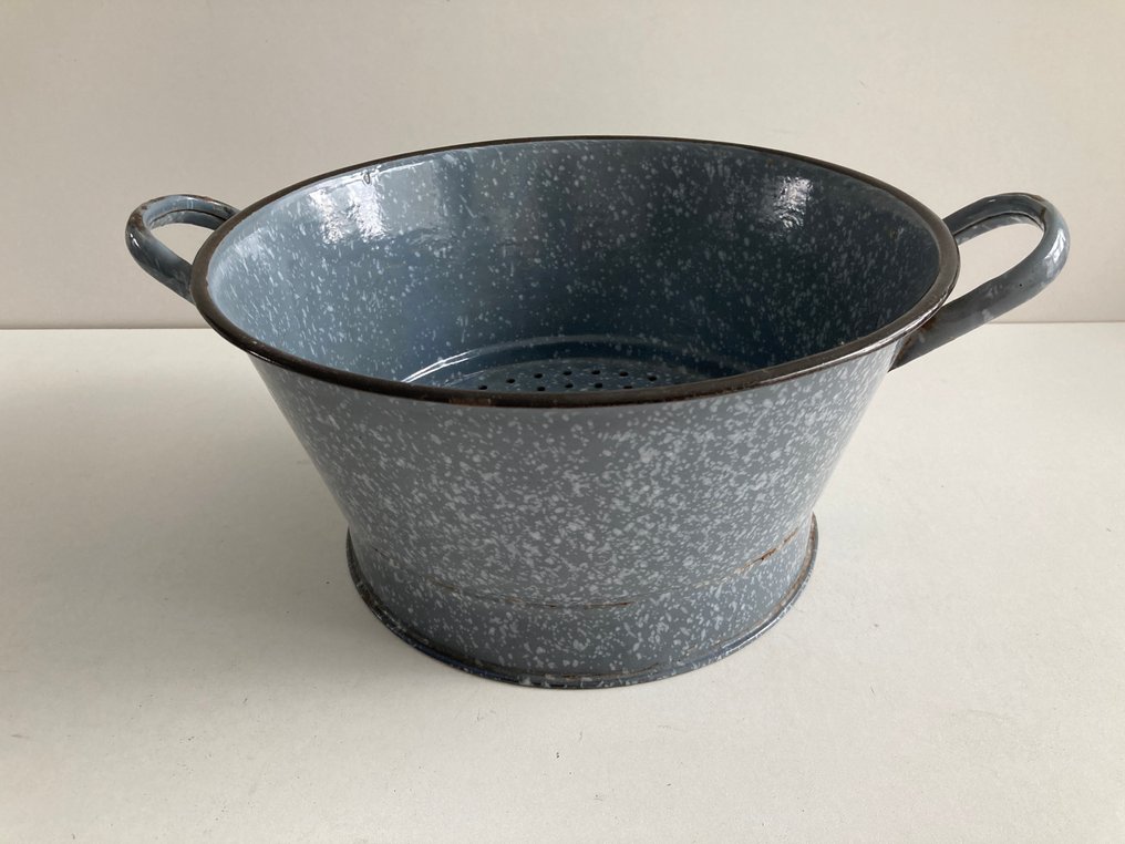 Si - Antik emaillet sigt - Metal #2.1