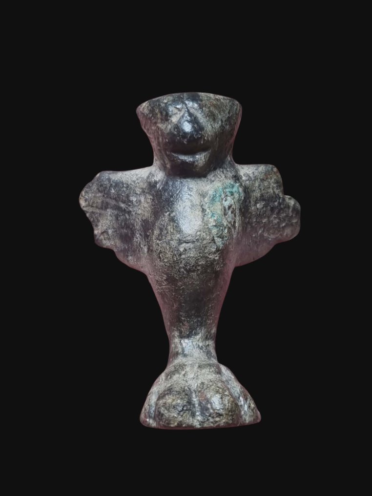 Oud-Romeins Brons Rare Winged Lion Statue (Zonder minimumprijs) #1.0