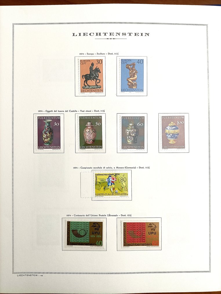 Liechtenstein 1973/1996 - Collezione del periodo con Foglietti e Servizi su album Marini MNH** - No Reserve Price #4.3